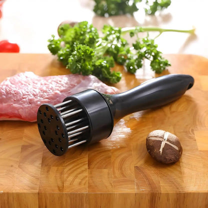Tienizador De Carne Milanesa Manual Machacador 16 Puntas Blano Y Negro