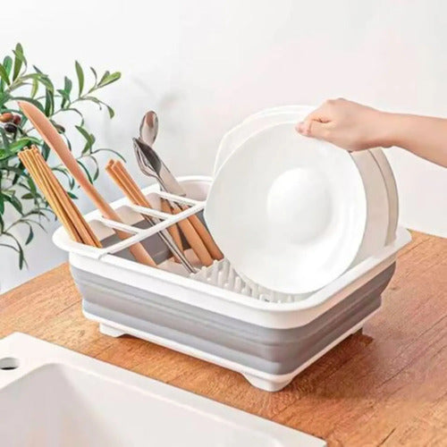 Escurridor De Silicona Para Platos Y Cubiertos Plegable Varios