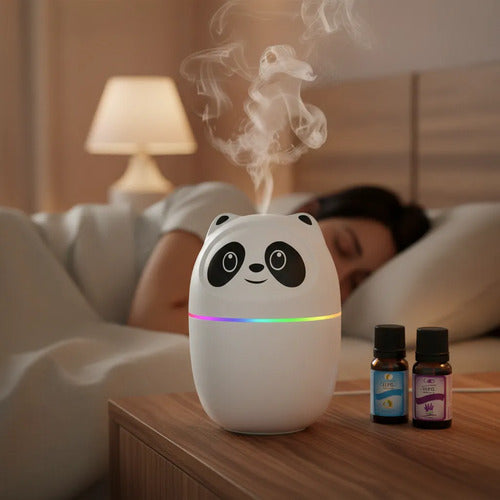 Humidificador De Aromas Difusor Ultrasonico + 2 Aceites Blanco