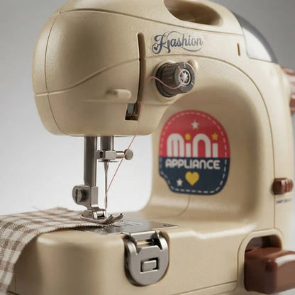 Máquina De Coser Infantil Con Accesorios 3 Pilas Aa 42cm Beige