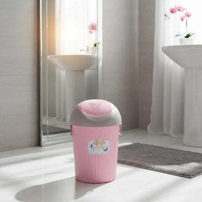 Papelera Cesto Residuos Tapa Basculante 8l Vaivén 40x21cm Rosa