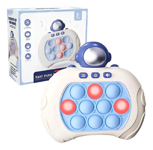 Consola Antiestrés Pop It Mini Gamer, Juguete Electrónico Color Astronauta