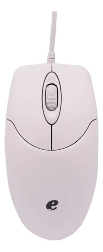 Mouse Optico Cableado Usb Computadora Pc Mac Laptop Oficina Blanco