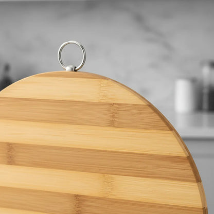 Tabla Redonda Madera Cocina Picar Servir 30cm Práctica Madera Natural