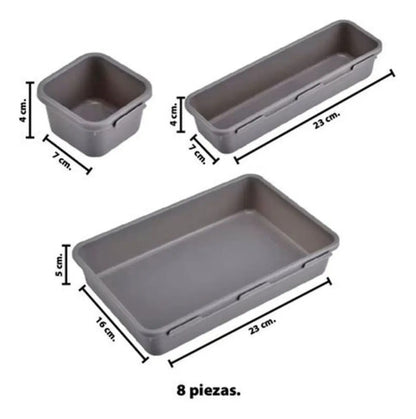 Organizador Para Cajon Separadores 8 Piezas De Plastico