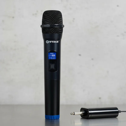 Microfono Inalambrico Uhf Recargable C/receptor 10 Metros Negro