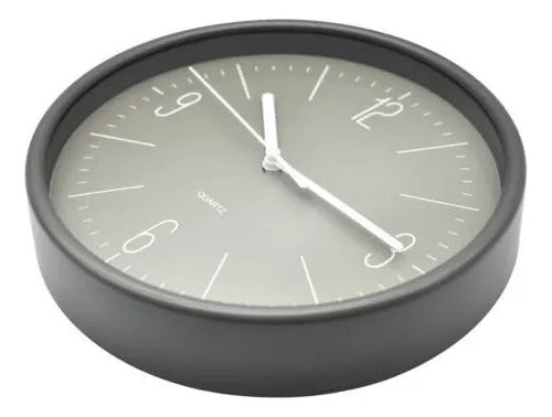 Reloj Decorativo Pared Plástico Redondo Analógico 19cm Gris Verde Claro