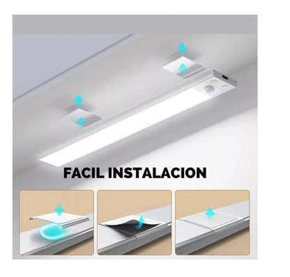 Barra Luz Led 20 Cm Usb Grupoferta Aluminio Recargable Con Sensor De Movimiento Bajo Alacena Cocina