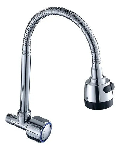 Grifo Cocina Mesada Pared Canilla Metalica Pico Flexible