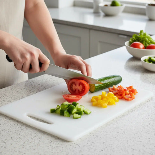 Tabla Plástica Picar Antiderrame Cocina Corte 40x30cm Lisa