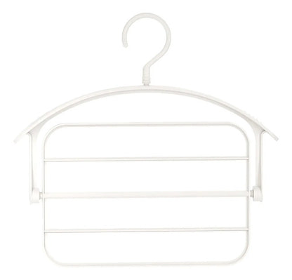 Percha Plastica Organizador Ropa Plegable 5 Espacios Blanca