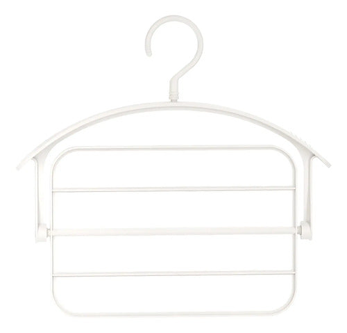 Pack De 2 Percha Plastica Organizador Ropa Plegable Blanca