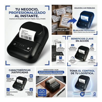 Impresora Termica Etiquetas Bluetooth Usb Inalambrica 57mm