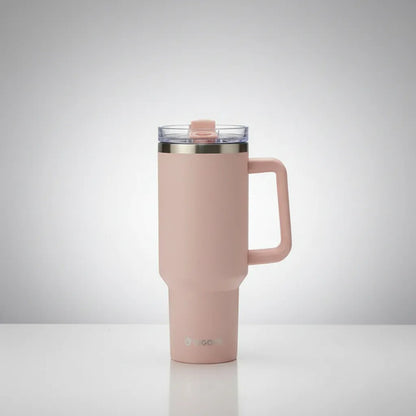 Vaso Térmico Acero Inoxidable 900ml Tapa Sorbito Acero Rosa