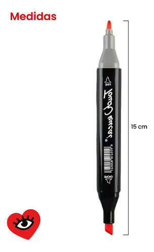 Marcadores Doble Punta Estuche X120 Colores Negro 120