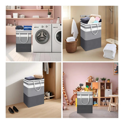 Cesto De Ropa Canasto Organizador Plegable 60x40x30 Cm Varios