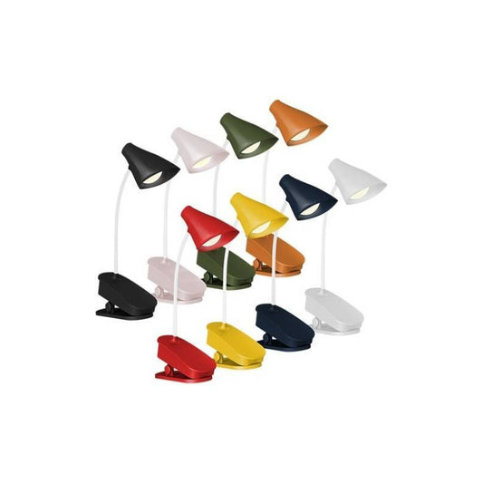 Mini Lampara Led Con Pinza Para Lectura Libros 1w 8 Colores