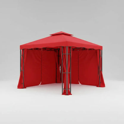 Lona Pared Gazebo 3 Lados Oxford 210 Toldo Lateral Poliester Rojo