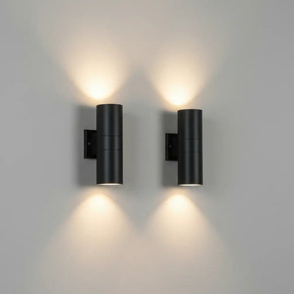 Set X2 Aplique Pared Exterior Luminaria Foco Bidireccional