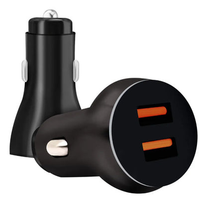 Cargador Auto Doble Usb 12v 24v Carga Rapida Celular Aleatorio - 2 Colores