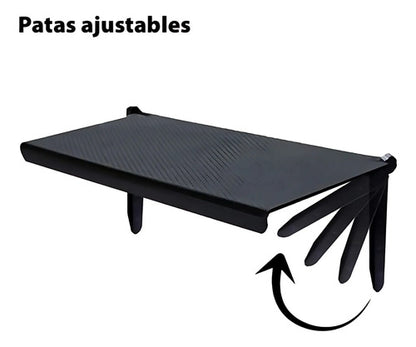 Soporte Para Canalera Tv Repisa Estante Ajustable Negro