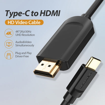 Cable Hdmi A Usb C Tipo C 4k Hd 1.5m Negro