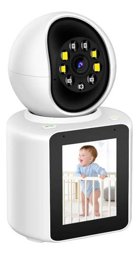 Camara Seguridad Baby Call Wifi Pantalla Audio Ios Android Blanco