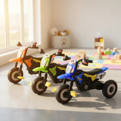Triciclo Moto Infantil Pedales Con Luces Música Baúl Trasero Verde