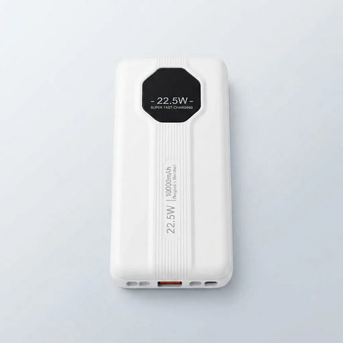 Power Bank 10000mah 22.5w Cables Integrados Carga Rápida Blanco