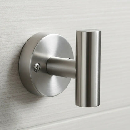 Gancho Perchero Baño Acero Pared Toalla Acero 6.5x5.5cm Plateado