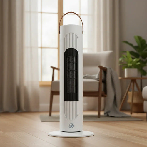 Calefactor Torre Electrico Ceramico Oscilante Caloventilador Blanco