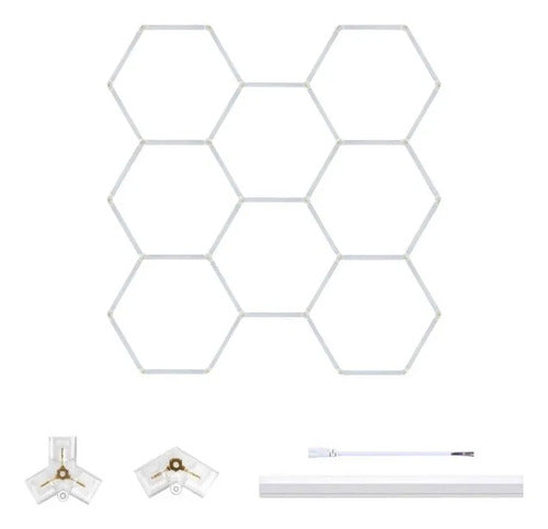 Luces Hexagonales Led 8 Paneles 250w Blanco Frío 2.3x2.4m Blanco Frío