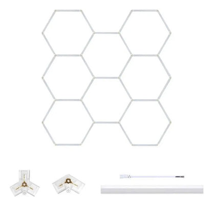 Luces Hexagonales Led 8 Paneles 250w Blanco Frío 2.3x2.4m Blanco Frío