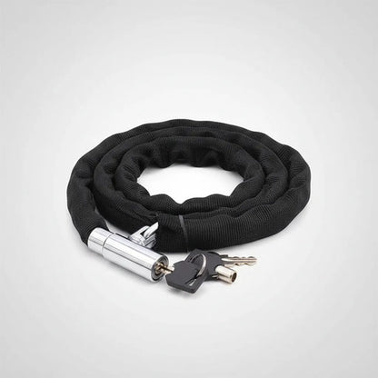 Candado Cadena Bicicleta Moto Acero Alta Seguridad Tela 85cm Negro
