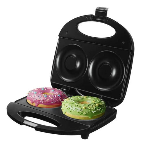 Maquina Electrica Donas 750w Acero Inoxidable Antiadherente Negro