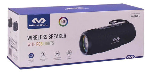 Parlante Inalambrico Rgb 20w Bluetooth 5.4 Ios Android Ios Negro
