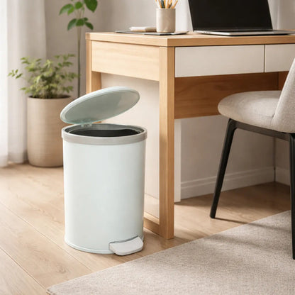 Papelera Cesto Basura Tapa Baño Plastica Pedal Balde Cocina Verde