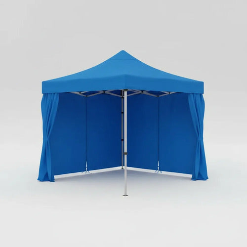 Paredes Gazebo 3 Lados 1.90x9m Oxford Plegable Cerramiento Azul