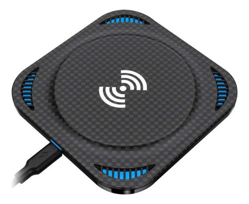 Cargador Base Carga Inalambrica 15w Celular Usb Rapido Qi Aleatorio - 2 Colores