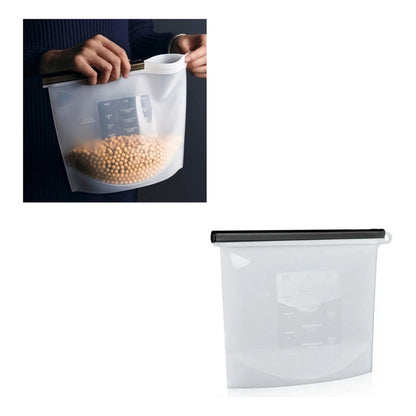 Bolsa Reutilizable De Silicona Hermeticas Alimentos 1500ml