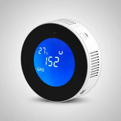 Sensor Detector Gas Wifi Alarma App Tuya Pantalla Lcd Blanco