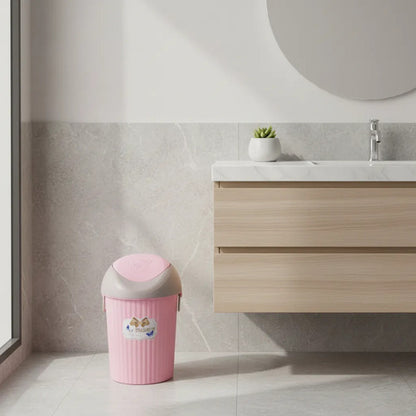 Papelera Cesto Residuos Tapa Basculante 8l Vaivén 40x21cm Rosa