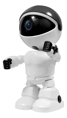 Camara Inteligente Robot Wifi Interior App Android Ios V360p Blanco