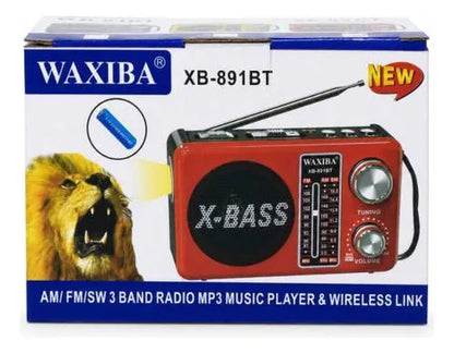 Radio Portátil 3 Bandas Am Fm Sw Bluetooth Linterna 3 Bandas Negro