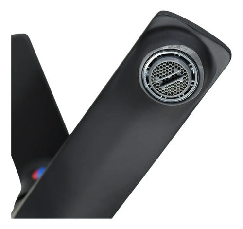 Monocomando Negro Lavatorio Canilla Baño Mezcladora Pileta
