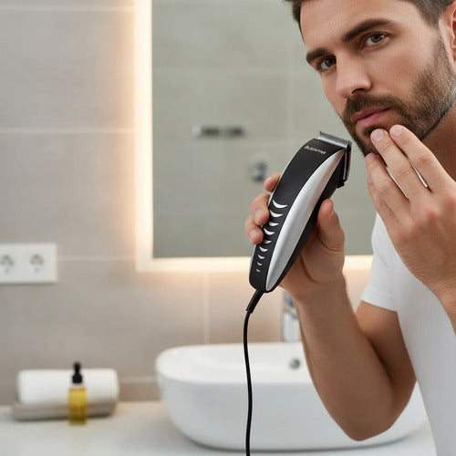 Cortapelo Ledstar Hair Clipper Cable 12w Acero Inoxidable Blanco