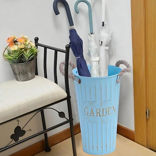 Maceta De Metal Jardin Con Asas Alta Interior Exterior Varios