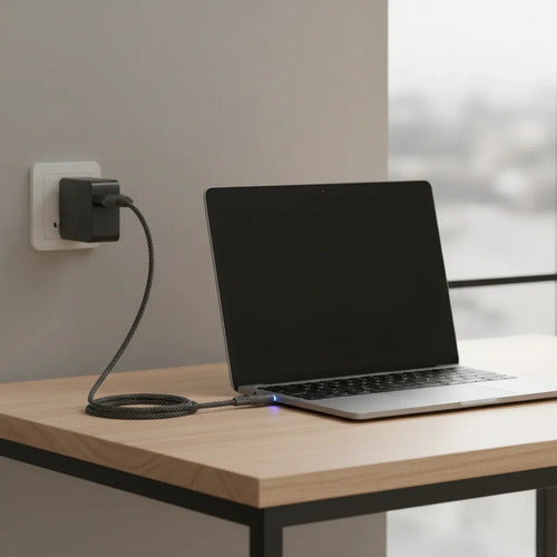 Cargador Para Pc Tipo C Laptop Notebook 65w Usbc Negro