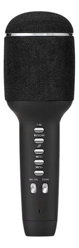Micrófono Karaoke Inalámbrico Bluetooth Altavoz 5w Tws Negro