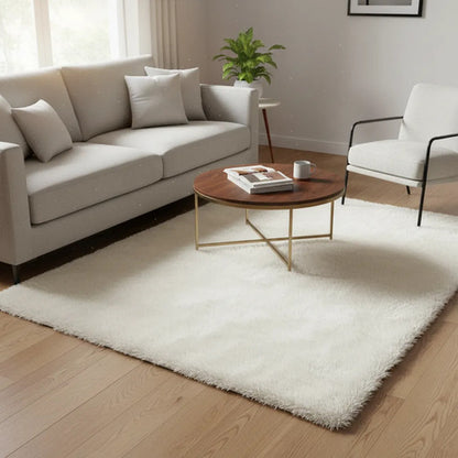 Alfombra Felpa Suave Base Gamuza Decorativa Afelpada 50x80cm 80 M 50 M Blanco